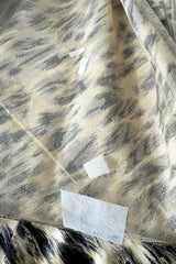 Incredible 1953 Jacques Fath Haute Couture Leopard Printed Silk Strapless Dress w Full Skirt