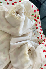 Prettiest 1980s Oscar de la Renta Tiny Spring Rose Print Skirt & Short Sleeve Jacket Suit Set