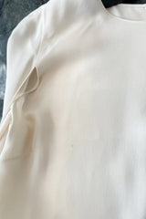 Resort 2015 Look 78 Valentino by Pierpaolo & Piccioli & Maria Grazia Chiuri Ivory Caped Sleeve Silk Dress