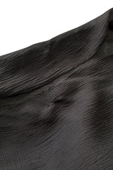 V Neck & Back 1990s Nina Ricci Black Silk Chiffon Caftan Dress w Sequin Bead & Rhinestone Detailing