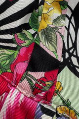 Dreamiest Spring 1992 Gianni Versace Versus Documented Pink Bow Detailed & Floral Print Dress