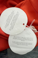 Spring 2022 Chloe by Gabriela Hearst Deep Burnt Orange Silk Caftan Dress w Hand Braided & Shell Detailing