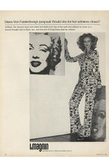 Fabulous Fall 1975 Diane Von Furstenberg Soft T-Shirt Feel Jersey Printed Jumpsuit