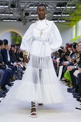 Spring 2020 Valentino by Pierpaolo Piccioli Runway White 'Le Blanc' Tuxedo Front Dress