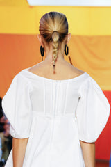 Rare Spring 2016 Celine by Pheobe Philo Runway Look 28White Cotton Boned Corset Top