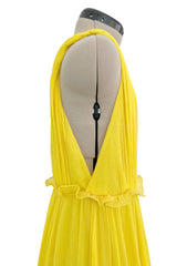 Look 47 Resort 2018 Christan Dior by Maria Grazia Chiuri Silk Chiffon Plunging Runway Dress