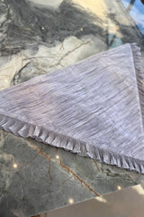 Elegant Late 1950s Sybil Connolly Couture Pale Lavender Pleated Linen Strapless Dress w Shawl