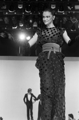 Chic Fall 1979 Givenchy by Hubert de Givenchy Runway Black Silk & Velvet with Inner Slip