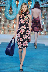 Resort 2009 Christian Dior Off Shoulder Floral Print Dress