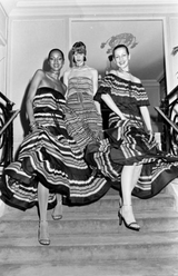 Spring 1977 Christian Dior by Marc Bohan Purple & Multi Coloured Stripe Cotton Jersey Dress