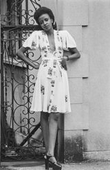 Extraordinary 1973 Ossie Clark & Celia Birtwell Documented Ivory Moss Crepe w Floral