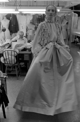 Fall 1977 Bill Blass Couture Gold Top, Tassle Vest & Ivory Silk Skirt Dress Set