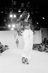 Well Documented Spring 1980 Yves Saint Laurent Black & White Polka Dot Silk Chiffon Top