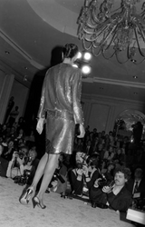 Documented 1982 Bill Blass Sequin & Beaded Dusty Purple, Gold & Silver Dress
