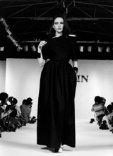 Numbered Spring 1984 Lanvin by Jules-Francois Crahay Runway Red Lined Dress w Open Bow Back