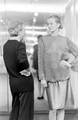 Fall 1981 John Anthony Couture Hand Beaded Silk Chiffon Top & Skirt Set