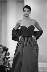 Dreamy Fall 1989 Oscar de la Renta Strapless Cashmere & Silk Dress w Matching Tassel Shawl