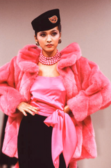 Gorgeous & Chic Fall 1984 Givenchy by Hubery de Givenchy Haute Couture Strapless Pink Silk & Black Velvet Dress