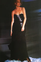 Ethereal Spring 1984 Nina Ricci by Gerard Pipart Haute Couture Runway Silk Chiffon Dress w Detailing