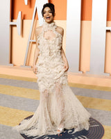 2011 Alexander McQueen by Sarah Burton Intricate Lace & Silk Chiffon Ivory Dress