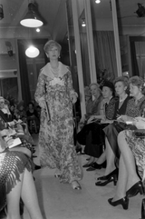 1973 Chanel Numbered Haute Couture Red Silk Chiffon Dress