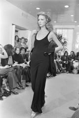 Fantastic 1973 Halston Runway Pale Blue Green Double Layer Silk Jersey Sleeveless Tank Dress