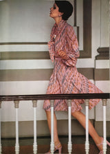 Chic Spring 1974 Valentino by the Original Mr. Valentinop Green Silk Shell Print Top & Head Scarf