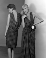 Spring 1984 Silk Bill Blass Dot Halter Gown