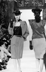 Fabulous Spring 1984 Emanuel Ungaro Haute Couture Runway B&W Check Suit