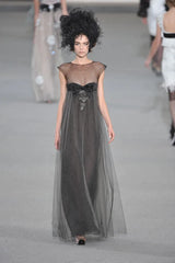 Exceptional Spring 2009 Chanel by Karl Lagerfeld Runway Look 62 Silk & Tulle Dress