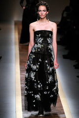 Spring 2012 Valentino Net & Floral Strapless Runway Dress by Maria Grazia Chiuri & Pierpaolo Piccioli