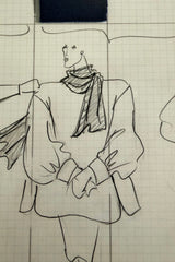 Documented Fall 1985 Yves Saint Laurent Haute Couture Runway Look 43 Purple Over-sized Cut Tunic