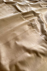 Exceptionally Rare Fall 2001 Thierry Mugler Runway Golden Taupe Silk Dress w Horsehair Collar