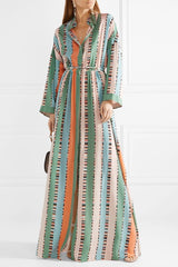 Chic Spring 2018 Emilio Pucci Runway Look 26 & Ad Campaign Printed Stripe & Dot Silk Dress or Cover Up