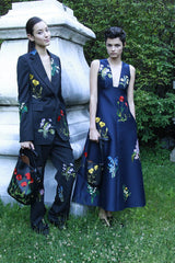 Prettiest Resort 2016 Stella McCartney Look 8 Crisply Tailored Jacket & Pant Suit w Floral Embroidery