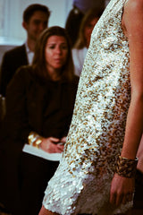 Gorgeous Resort 2013 Oscar de la Renta Runway Look 13 Gold Silver & Ivory Sequin Dress