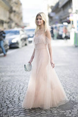 Fall 2016 Valentino by Pierpaolo Piccioli & Maria Grazia Chiuri Net Dress w Silver Sequin & Beads