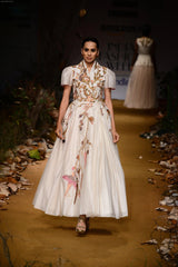 Prettiest Fall 2015 Samant Chauhan Ivory Silk Dress ư Extensive Bead Sequin & Embroidery Work