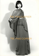 Museum Held 1975 Hubert de Givenchy Haute Couture One Shoulder Silk Dress w Matching Cape