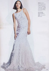 Romantic Spring 2014 Ralph Lauren Runway Purple Label White Floral & Bead Dress