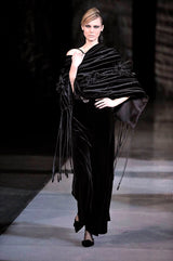 Wonderful Fall 2008 Giorgio Armani Runway Look 48 One Shoulder Velvet Dress w Wrap