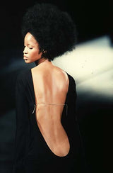 Incredible Fall 1998 Guy Laroche by Alber Elbaz Runway Black Jersey Reissue of the Mireille Darc Backless Dress