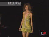Spring 2003 Gucci by Tom Ford Rare Runway Look 27 Plunge Front Feather Mini Dress