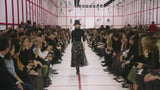 Beautiful Fall 2019 Christian Dior by Maria Grazia Chiuri Runway Look 36 Black Net Bead & Sequin Over Skirt