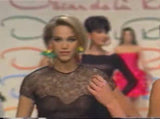 Spectacular Spring 1992 Oscar de la Renta Extremely Fine Black Lace Dress w Tiered Ruffled Full Skirt