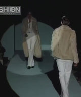 Iconic Fall 1996 Gucci by Tom Ford Runway Look 29 Menswear Inspired Ivory Faux Fur Coat w