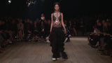 Exquisite Spring 2016 Alexander McQueen by Sarah Burton Runway Look 34 Black & White Lace Cut Out Dress