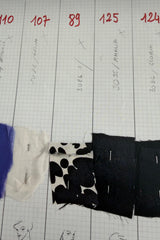 Fantastic Spring 1982 Yves Saint Laurent Haute Couture Runway Unlabeled Black & White Print Plunge Dress