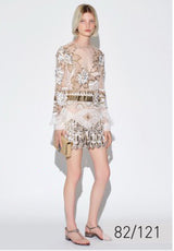 Beautiful Spring 2020 Valentino by Pierpaolo Piccioli Densely White & Gold Sequin Dress