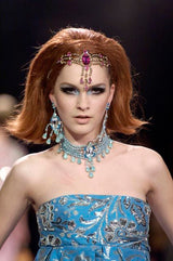 Extraordinary Cruise 2008 Christian Dior by John Galliano Look 60 Turquoise Dress w Crystals